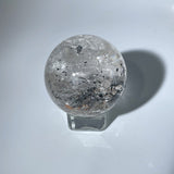 HEMATITE IN QUARTZ SPHERE