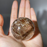 COOPER RUTILE QUARTZ GARDEN QUARTZ SPHERE