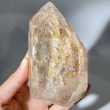 PINK CALCITE RUTILE QUARTZ FREE FROM