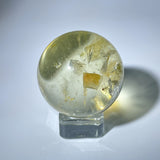 CALCITE IN CITRINE QUARTZ SPHERE