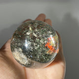 GARDEN QUARTZ WITH HEMATITE SPHERE