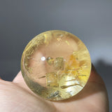 CALCITE IN CITRINE QUARTZ SPHERE