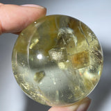 CALCITE IN CITRINE QUARTZ SPHERE