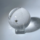 PYRITE IN QUARTZ SPHERE