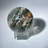 GARDEN QUARTZ WITH HEMATITE SPHERE