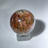 AMPHIBOLE TOURMALINE IN QUARTZ SPHERE